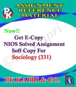 NIOS Sociology 331 Solved Assignment-12th