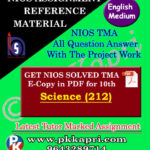 NIOS Science & Technology 212 Solved Assignment -10th-English Medium