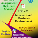 IGNOU IBO 1 International Business Environment Solved Assignment in English