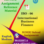 ignou ibo 06 solved assignment english medium