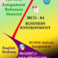 IGNOU MCO 4 BUSINESS ENVIRONMENT SOLVED ASSIGNMENT IN ENGLISH MEDIUM