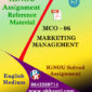 IGNOU MCO 6 MARKETING MANAGEMENT SOLVED ASSIGNMENT IN ENGLISH MEDIUM