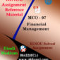 IGNOU MCO 7 FINANCIAL MANAGEMENT SOLVED ASSIGNMENT IN HINDI MEDIUM