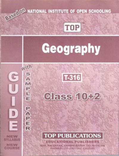 NIOS Geography 316 Guide Books 12th English Medium