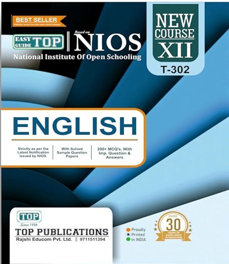 NIOS English 302 Guide Books 12th English Medium TOP-302