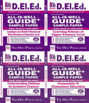 NIOS DELED English Medium 506 + 507 + 508 + 510 Combo All Is Well Guide + Sample Papers Buy NIOS DElEd Books, the best Guide Books and Reference Books.