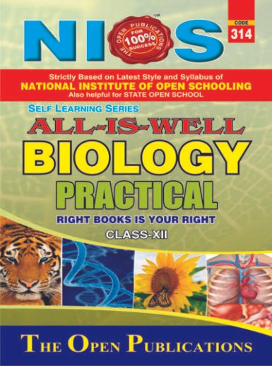 NIOS PRACTICAL MANUAL BIOLOGY 314 HELP BOOK IN ENGLISH MEDIUM