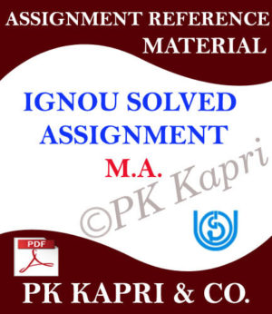 Ignou MA Solved Assignment 2018-19 All Subjects