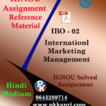 IGNOU IBO 2 INTERNATIONAL MARKETING MANAGEMENT-HINDI MEDIUM
