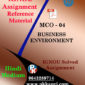 IGNOU MCO 04 BUSINESS ENVIRONMENT Solved Assignment in Hindi