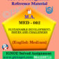 MED-002 Sustainable Development: Issues And Challenges In English Solved Assignment Ignou