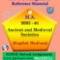 M.A. IGNOU Solved Assignment | MHI-01: Ancient and Medieval Societies English Medium
