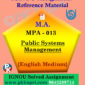 Ignou MPA-013 Public Systems Management Solved Assignment In English