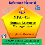 ignou mpa 014 solved assignment english medium