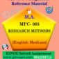 MPC-005 Research Methods In Psychology Solved Assignment Ignou in English