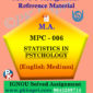 MPC-006 Statistics in Psychology Ignou Solved Assignment in English