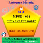 ignou mpse 001 solved assignment english medium