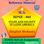 MPSE-002 State And Society In Latin America Solved Assignment Ignou In English