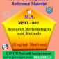 Ignou MSO-002 Research Methods And Methodologies Solved Assignment English Medium
