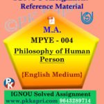 ignou mpye 004 solved assignment english medium