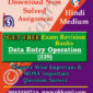 NIOS Data Entry Operations TMA (229) Solved Assignment -Hindi Medium in Pdf