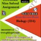 314 Biology NIOS TMA Solved Assignment 12th Hindi Medium in Pdf