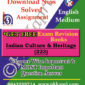 NIOS Indian Culture And Heritage TMA (223) Solved Assignment-English Medium in Pdf