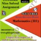 311 Mathematics NIOS TMA Solved Assignment 12th Hindi Medium in Pdf 2021