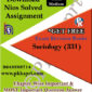 331 Sociology NIOS TMA Solved Assignment -12th Hindi Medium in Pdf