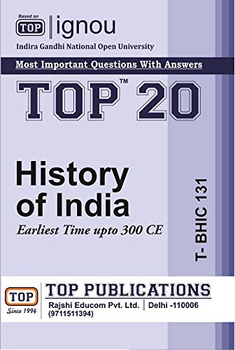 TOP IGNOU T-BHIC-131 History of India - Most important questions with answers (English Medium)