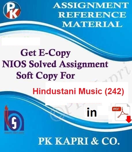 Nios Hindustani Music 242 Solved Assignment (TMA) 10th (Hindi Medium) Pdf