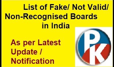 List of Non-Recognised Boards of Secondary and Senior Secondary Education