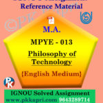 ignou mpye 013 solved assignment english medium