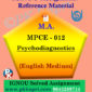 Psychodiagnostics (MPCE 012) Ignou Solved Assignment in English