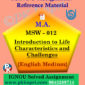 MSW-012 Introduction to Life Characteristics and Challenges Ignou Solved Assignment in English