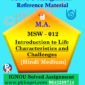 MSW-012 Introduction to Life Characteristics and Challenges Ignou Solved Assignment in Hindi