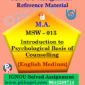 MSW-013 Introduction to Psychological Basis of Counselling Ignou Solved Assignment in English