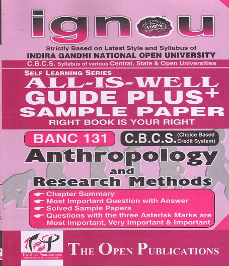 Ignou BANC 131 Anthropology and Research Methods Guide Plus Sample Paper