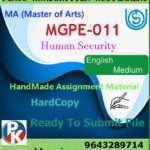 Ignou MGPE-011 Human Security Handwritten Solved Assignment