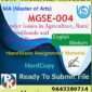Ignou MGSE-004 Gender Issues in Agriculture Rural Livelihoods and Natural Resource Management Handwritten Solved Assignment