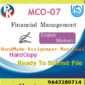 Ignou MCO-07 Financial Management Handwritten Solved Assignment