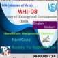 Ignou MHI-08 History of Ecology and Environment-India Handwritten Solved Assignment