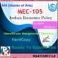 Ignou MEC-105 Indian Economic Policy Handwritten Solved Assignment