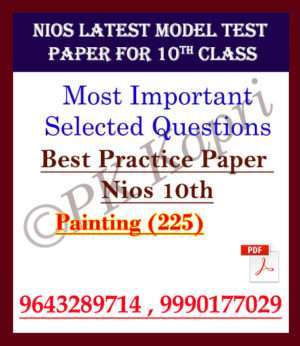 Latest Nios Model Test Paper (225) Painting For 10th Class in Pdf (Soft Copy) with Most Important Questions