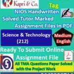 Nios Science And Technology Solved Handwritten Assignment Scanned Pdf English Medium