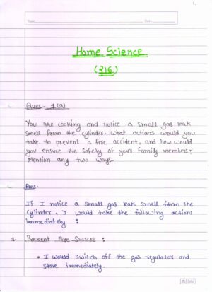 Nios Home Science 216 Solved Handwritten Assignment Scanned Pdf English Medium (NIOS TMA 2025-26)