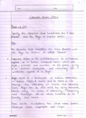 Nios Carnatic Music 243 Solved Handwritten Assignment Scanned Pdf English Medium NIOS TMA 2025 - Image 2