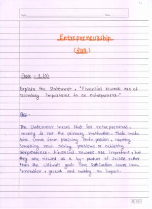 Nios Entrepreneurship 249 Solved Handwritten Assignment Scanned Pdf English Medium (NIOS TMA 2025-26)