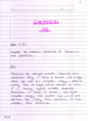 Nios Chemistry 313 Solved Handwritten Assignment Scanned Pdf English Medium (NIOS TMA 2026)