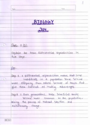 Nios Biology 314 Solved Handwritten Assignment Scanned Pdf English Medium (NIOS TMA 2026)
